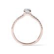 ROSE GOLD RING WITH 0,7CT DIAMOND AND BRILLIANT CUT DIAMONDS - ENGAGEMENT DIAMOND RINGS - 