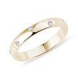 RING IN YELLOW GOLD WITH 10 DIAMONDS - WOMEN'S WEDDING RINGS - WEDDING RINGS