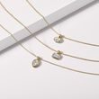 HALSKETTE MIT SMARAGDGESCHLIFFENEM DIAMANTEN IN GELBGOLD - KETTEN MIT DIAMANTEN - KETTEN