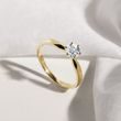 LUXE HALF CARAT DIAMOND ENGAGEMENT RING IN YELLOW GOLD - BRILLIANT CUT DIAMOND ENGAGEMENT RINGS - ENGAGEMENT RINGS