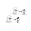 LAB-GROWN DIAMOND STUD EARRINGS IN WHITE GOLD - DIAMOND STUD EARRINGS - EARRINGS