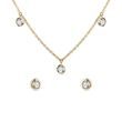 BEZEL DIAMOND JEWELRY SET IN YELLOW GOLD - JEWELRY SETS - FINE JEWELRY