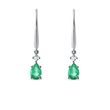 MODERN WHITE GOLD EARRINGS WITH EMERALDS AND DIAMONDS - EMERALD EARRINGS - EARRINGS