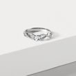 BAGUE D'OR BLANC AVEC DIAMANTS MOTIF INFINITÉ - BAGUES DE FIANÇAILLES EN DIAMANT - BAGUES DE FIANÇAILLES