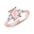 RING MIT MORGANIT UND DIAMANTEN IM BRILLANTSCHLIFF IN ROSÉGOLD - RINGE MORGANIT{% if category.pathNames[0] != product.category.name %} - {% endif %}