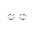 BOUCLES D'OREILLES EN OR BLANC EN FORME DE CŒUR - BOUCLES D'OREILLES EN OR BLANC - BOUCLES D'OREILLES