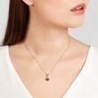 TAHITIAN PEARL AND DIAMOND GOLD NECKLACE - PEARL PENDANTS - 