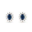 SAPPHIRE AND DIAMOND EARRINGS IN YELLOW GOLD - SAPPHIRE EARRINGS{% if category.pathNames[0] != product.category.name %} - {% endif %}