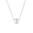 NECKLACE IN ROSE GOLD WITH FRESHWATER PEARL - PEARL PENDANTS{% if category.pathNames[0] != product.category.name %} - {% endif %}