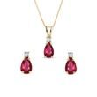 SCHMUCKSET MIT RUBINEN UND DIAMANTEN IN GELBGOLD - SCHMUCK SETS EDELSTEINE - SCHMUCK