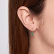 BOUCLES D'OREILLES AVEC ÉMERAUDES 0.5 CT - BOUCLES D'OREILLES EN ÉMERAUDE - BOUCLES D'OREILLES