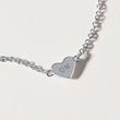 BRACELET EN OR BLANC AVEC BRELOQUE EN CŒUR - BRACELETS EN OR BLANC - BRACELETS
