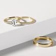 DIAMOND RING IN YELLOW GOLD - WOMEN'S WEDDING RINGS - WEDDING RINGS