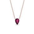 COLLIER EN OR ROSE ET RUBELLITE - COLLIERS AVEC TOURMALINE - COLLIERS