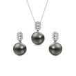 TAHITIAN PEARL AND DIAMOND JEWELLERY SET IN WHITE GOLD - JEWELLERY SETS - FINE JEWELLERY