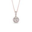 COLLIER EN OR ROSE SERTI DE DIAMANTS - COLLIERS AVEC DIAMANTS - COLLIERS