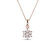 Diamond flower pendant in rose gold