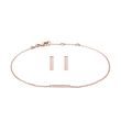 SET AUS ARMBAND UND OHRRINGEN AUS 14 KT ROSÉGOLD - SCHMUCK-SETS - SCHMUCK