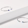 TANZANITE CUFF BRACELET IN WHITE GOLD - BANGLES & CUFF BRACELETS - BRACELETS