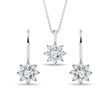 WHITE GOLD DIAMOND EARRING AND NECKLACE SET - DIAMOND SETS - FINE JEWELRY