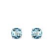 TIMELESS WHITE GOLD EARRINGS WITH TOPAZ - TOPAZ EARRINGS - EARRINGS