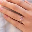 TOURMALINE AND DIAMOND ENGAGEMENT SET IN ROSE GOLD - ENGAGEMENT AND WEDDING MATCHING SETS - ENGAGEMENT RINGS