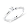 BAGUE DE FIANÇAILLES SERTIE D'UN DIAMANT EN OR BLANC - TAILLE BRILLANT - BAGUES DE FIANÇAILLES