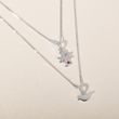 ANGEL PENDANT NECKLACE WITH A RUBY AND WHITE GOLD - CHILDREN'S NECKLACES - 