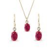 SCHMUCKSET MIT RUBINEN UND DIAMANTEN IN GELBGOLD - SCHMUCK SETS EDELSTEINE - SCHMUCK