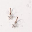 BOUCLES D'OREILLES ÉTOILES EN OR ROSE AVEC DIAMANTS - BOUCLES D'OREILLES POUR ENFANTS - BOUCLES D'OREILLES