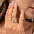RING MIT 2 CT LABORDIAMANT IM OLD MINE SCHLIFF IN GELBGOLD - RINGE MIT LAB GROWN DIAMANTEN - VERLOBUNGSRINGE
