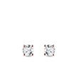 PUCES D'OREILLES ENDIAMANTÉES EN OR ROSE 14 CT - PUCES D'OREILLES EN DIAMANT - BOUCLES D'OREILLES