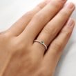 WHITE GOLD RING WITH EMERALD AND DIAMOND - EMERALD RINGS - RINGS