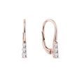 BOUCLES D'OREILLES EN OR ROSE AVEC DIAMANTS LUMINEUX - BOUCLES D'OREILLES EN DIAMANT - BOUCLES D'OREILLES