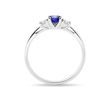 BAGUE EN OR BLANC AVEC DIAMANTS ET SAPHIR - BAGUES DE FIANÇAILLES EN SAPHIR - BAGUES DE FIANÇAILLES