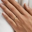 ASYMMETRISCHER DIAMANT-RING IN GELBGOLD - VERLOBUNGSRINGE MIT BRILLANT - VERLOBUNGSRINGE