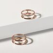 DOPPELTER RING AUS 14 KT ROSÉGOLD - RINGE ROSÉGOLD - RINGE