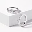 LUXURY ENGAGEMENT SET IN 14K WHITE GOLD - ENGAGEMENT AND BRIDAL RING SETS - ENGAGEMENT RINGS