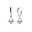 BOUCLES D'OREILLES EN OR AVEC PERLES AKOYA - BOUCLES D'OREILLES EN PERLES - PERLES