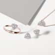TRILLION-CUT DIAMOND EARRINGS IN ROSE GOLD - DIAMOND STUD EARRINGS - EARRINGS