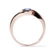 SAPPHIRE ENGAGEMENT RING IN ROSE GOLD - SAPPHIRE RINGS - 
