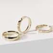 PIERŚCIONKI O FASETOWANEJ POWIERZCHNI Z ŻÓŁTEGO ZŁOTA - ZESTAWY OBRĄCZEK Z ŻÓŁTEGO ZŁOTA - OBRĄCZKI