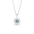 BLUMENHALSKETTE MIT BLAUEM DIAMANTEN IN WEISSGOLD - KETTEN MIT DIAMANTEN - KETTEN