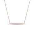 ROSE GOLD NECKLACE WITH A SMOOTH HORIZONTAL BAR - ROSE GOLD NECKLACES - NECKLACES