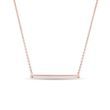 ROSE GOLD NECKLACE WITH A SMOOTH HORIZONTAL BAR - ROSE GOLD NECKLACES - NECKLACES