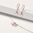 MORGANITE AND DIAMOND ROSE GOLD NECKLACE - MORGANITE NECKLACES - NECKLACES