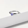 BAGUE EN OR BLANC 14 CT AVEC TANZANITE - BAGUES EN TANZANITE - BAGUES