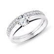 WHITE GOLD SET OF ENGAGEMENT AND WEDDING RING - ENGAGEMENT AND BRIDAL RING SETS - ENGAGEMENT RINGS