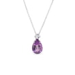 AMETHYST AND DIAMOND NECKLACE IN WHITE GOLD - AMETHYST NECKLACES{% if category.pathNames[0] != product.category.name %} - {% endif %}