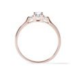 PINK GOLD RING WITH THREE DIAMONDS - DIAMOND ENGAGEMENT RINGS - ENGAGEMENT RINGS